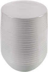 Azaro White Fluted Cylindrical Modern Minimalist Ceramic Outdoor Garden Stool