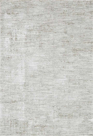 Close-up of the Kahua Area Rug. Light gray and natural gray distressed pattern. Machine woven polyester rug. Design-Rectangle-576