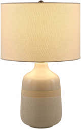 Dark Gray Rustic Table Lamp with global details for bedside or console tables