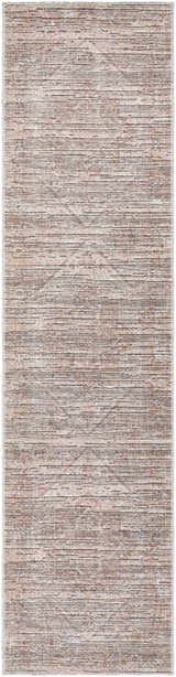 Close-up of the Elisa Area Rug. Farmhouse style rug in taupe, lambswool, and black with a subtle horizontal pattern. Design-Runner