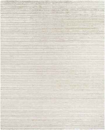 Close-up of the Karla Ivory Area Rug, featuring a subtle beige striped pattern and soft, hand-loomed texture. Design-Rectangle-810