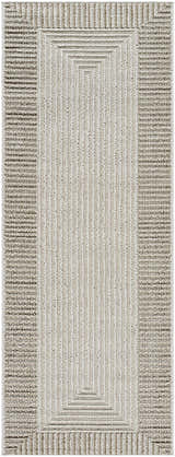 Close-up of the Gurij Area Rug, a contemporary runner with a braided texture in camel, beige, and brown tones. Design-Runner-2773