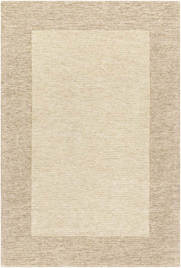 Close-up of the Amadi Area Rug; a hand-tufted, 100% wool rug in pearl and tan with a contemporary style. Design-Rectangle-576