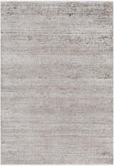 Close-up of the hand-knotted Struie Area Rug showing its oatmeal and gray contemporary geometric pattern and wool texture. Design-Rectangle-69