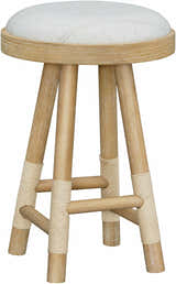 Becki Owens x Livabliss Esmarca Stool with Plaid Upholstery