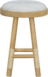 Becki Owens x Livabliss Esmarca Stool with Plaid Upholstery