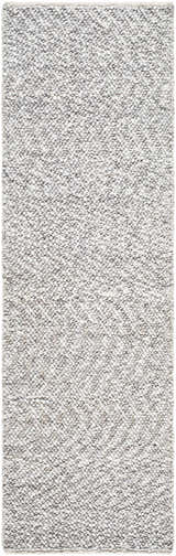 Close-up of the hand woven Chole Area Rug, featuring a textured, contemporary design in gray and nutmeg hues. Design-Runner-268