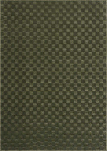 Close-up of the Truls 3D Checkered Washable Rug, green polyester with a subtle checkered pattern and textured weave. Design-Rectangle-5373