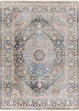 Detailed view of the Baychester Brown Area Rug featuring a traditional oriental design. Design-Rectangle-537
