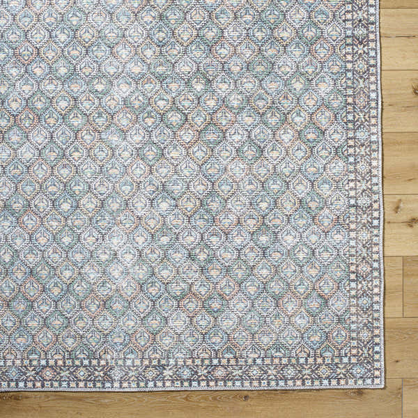 Sample Telma Medium Green Washable Area Rug