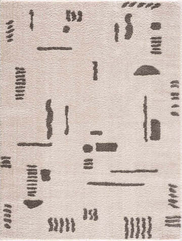 Close-up of the Azriel Charcoal Washable Area Rug, featuring a geometric charcoal pattern on a light neutral background. Design-Rectangle-537