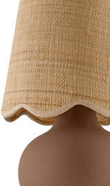 Tazou Dark Red Ceramic Table Lamp