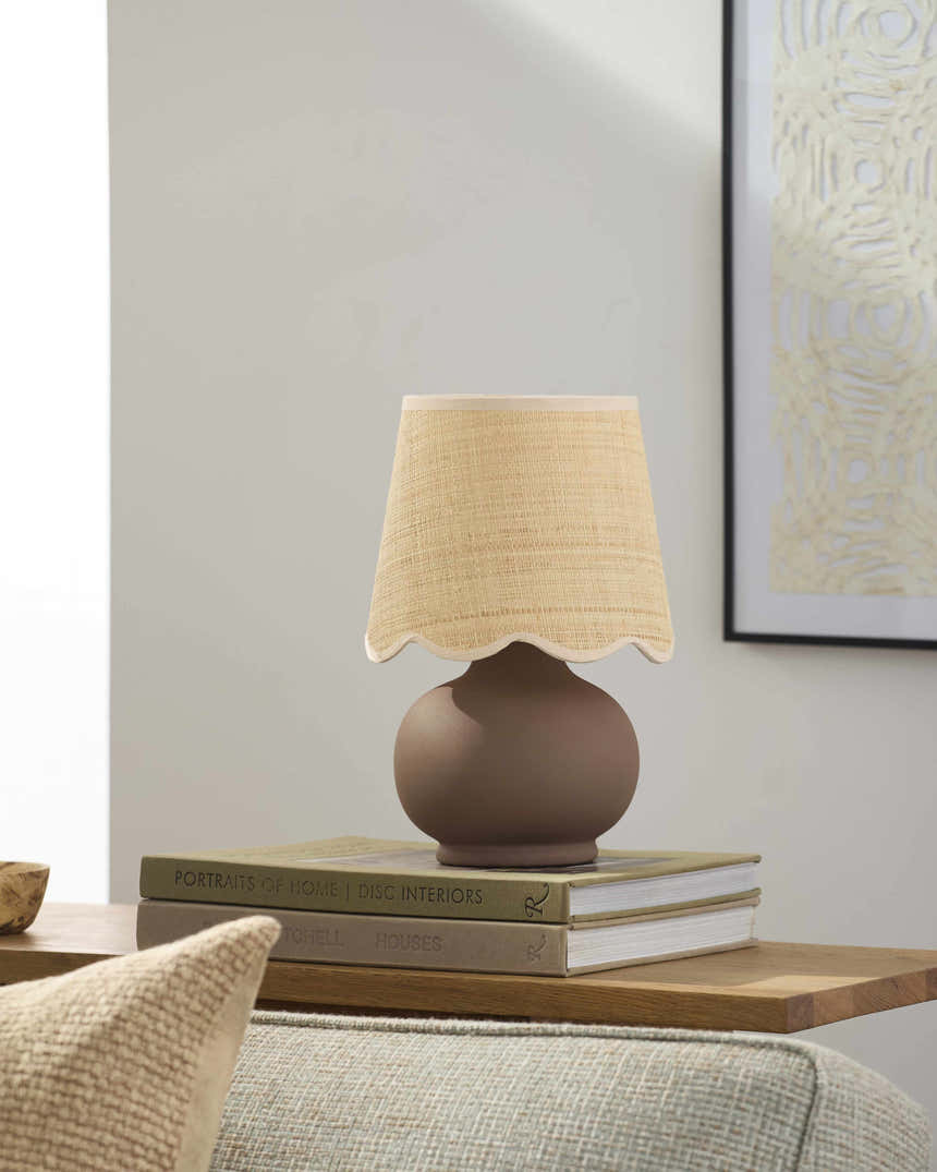 Tazou Dark Red Ceramic Table Lamp