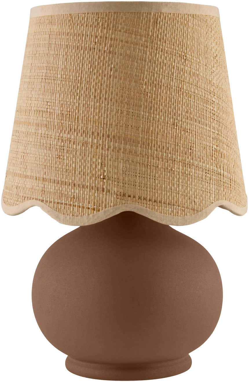 Tazou Dark Red Ceramic Table Lamp