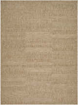 Close-up of the Thana Brown Area Rug featuring a woven geometric pattern in camel, tan, and prairie dust hues. Design-Rectangle-537