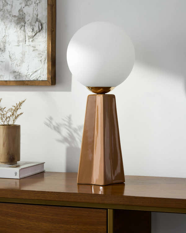 Tayeeglow Brick Red Table Lamp