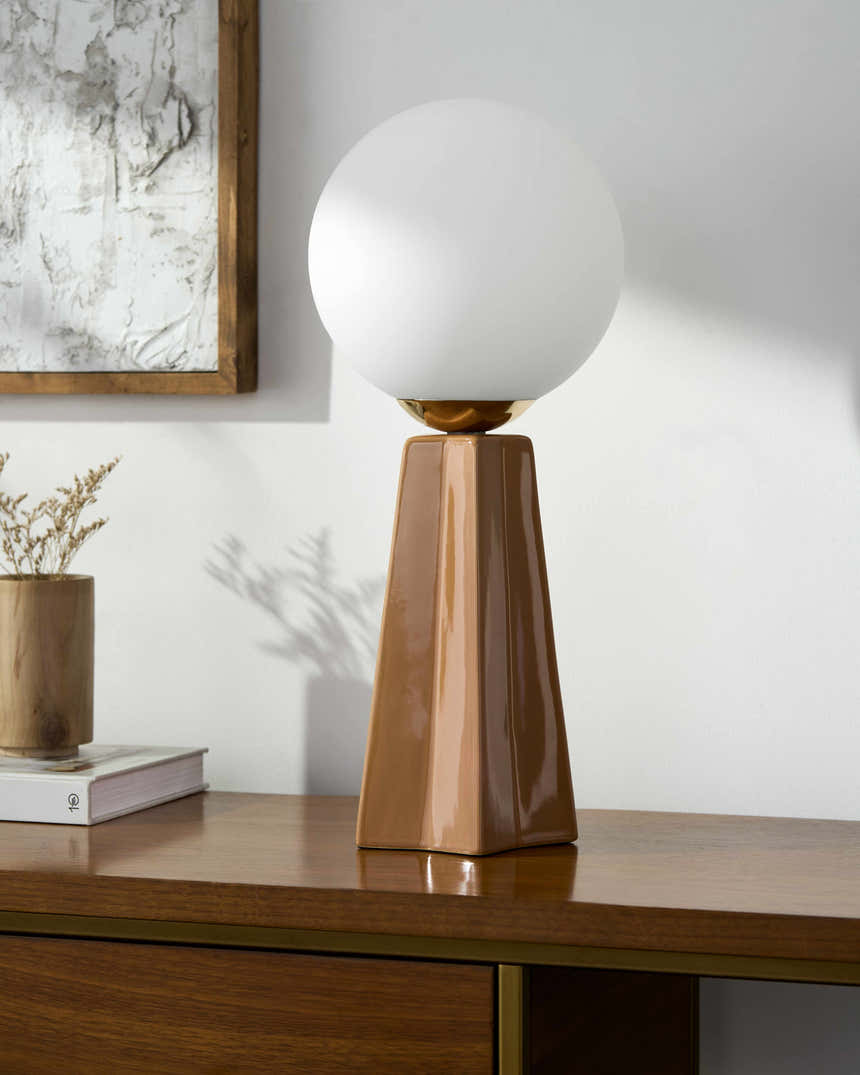 Tayeeglow Brick Red Table Lamp