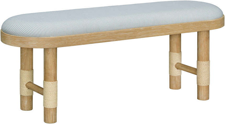 Becki Owens x Livabliss Esmarca Bench with Striped Upholstery