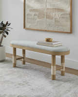 Becki Owens x Livabliss Esmarca Bench with Striped Upholstery