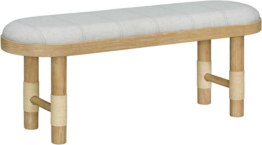 Becki Owens x Livabliss Esmarca Bench with Plaid Upholstery