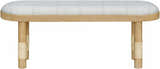 Becki Owens x Livabliss Esmarca Bench with Plaid Upholstery