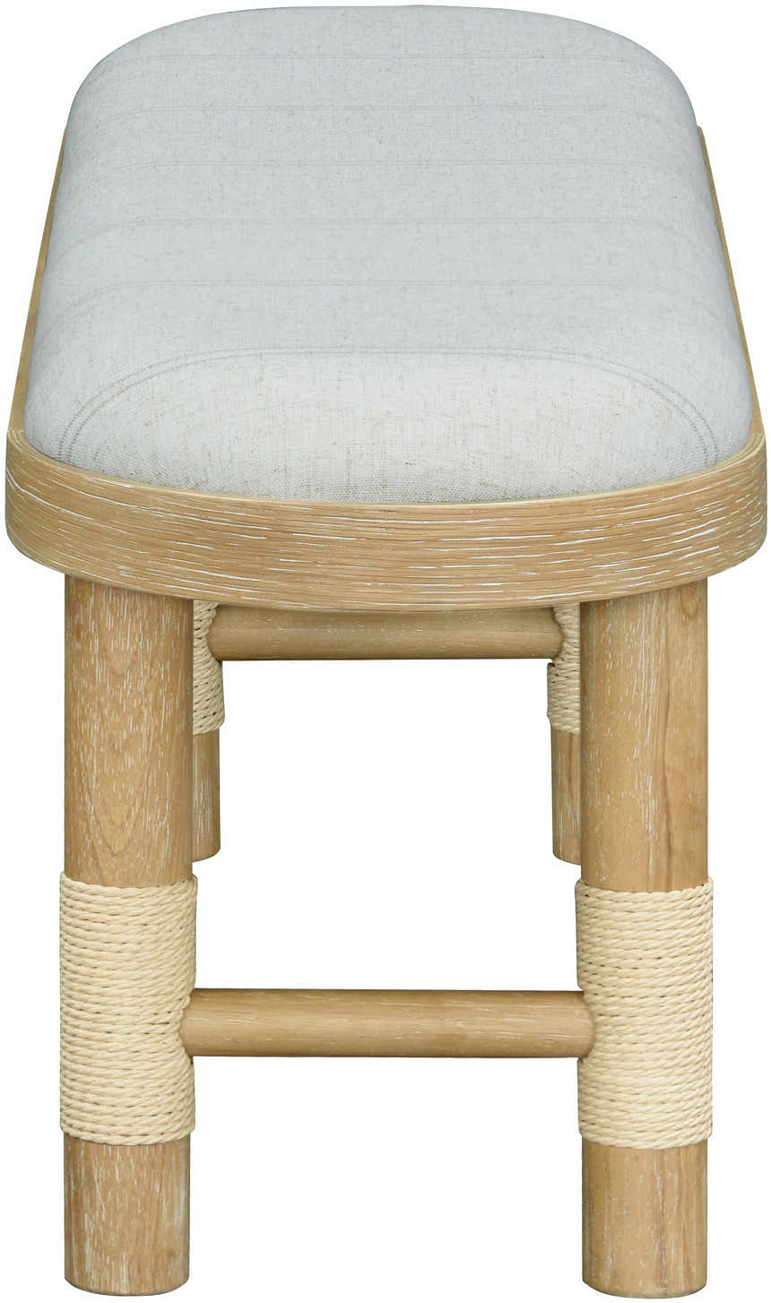 Becki Owens x Livabliss Esmarca Bench with Plaid Upholstery