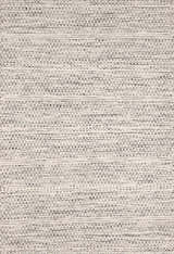 Close-up of the hand woven Williford Wool Area Rug. Black and cream stripes create a textured, transitional design. Design-Rectangle