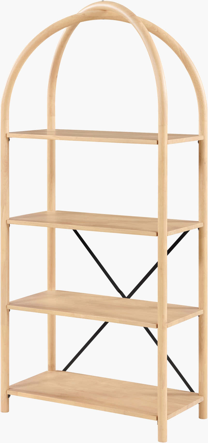 Gold Modern Bookcase for books and decorative storage