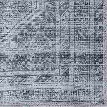 Sample Barny Gray Blue Washable Rug - Clearance