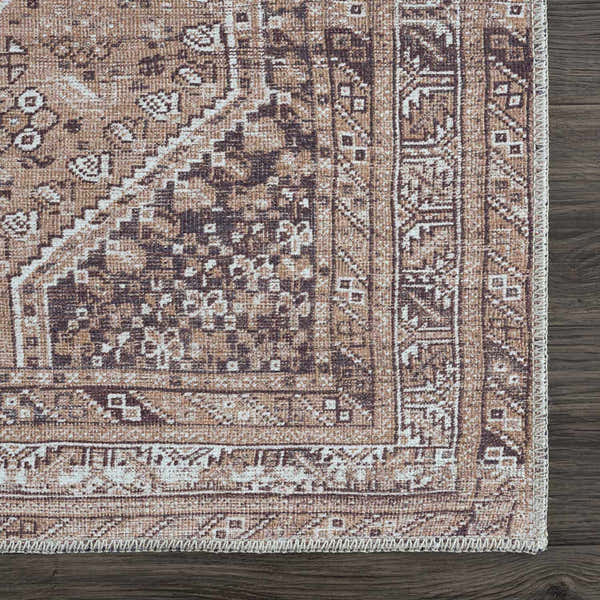 Sample Barny Brown Flat Pile Washable Rug - Clearance