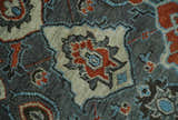 Antique look Gray, Rust and Ivory Hand knotted Traditional Oushak Multi Size Area Rug