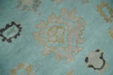 Antique Blue Charcoal Hand knotted Traditional Multi Size Oushak Wool Area Rug