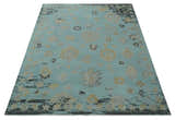 Antique Blue Charcoal Hand knotted Traditional Multi Size Oushak Wool Area Rug