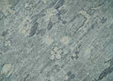 Antique Distressed Look Gray and Silver Low Pile Multi Size Oushak wool Area Rug