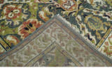 Antique look Hand knotted Green, Ivory and Gray Traditional Large design Multi Size wool Area Rug