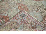 Antique look Tribal Garden Rug Hand Knotted Distressed finished oxidized Multi size wool Area Rug