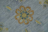 Antique Style Silver and Gray Traditional Hand knotted Oushak Custom Made wool Rug