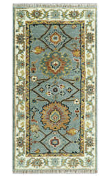Antique Traditional Gray and Ivory Vintage Style Custom Made wool Area Rug
