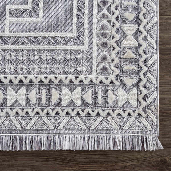 Sample Alya 3D Saxony with Fringes Area Rug - Clearance
