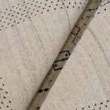 Beige Center Pattern Design Hand Loomed Wool Area Rug