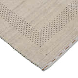 Beige Center Pattern Design Hand Loomed Wool Area Rug