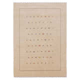 Beige Modern Design Hand Loomed Wool Area Rug