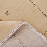 Beige Modern Design Hand Loomed Wool Area Rug
