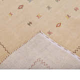 Beige Modern Design Hand Loomed Wool Area Rug