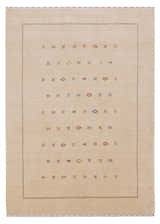 Beige Modern Design Hand Loomed Wool Area Rug