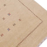 Beige Modern Design Hand Loomed Wool Area Rug