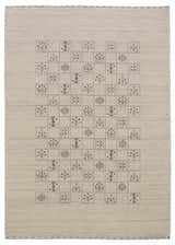 Beige Tribal Design Hand Loomed Wool Area Rug
