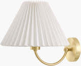 Soft Light Gray Traditional Wall Sconce with linen details for hallway or bedroom lighting
