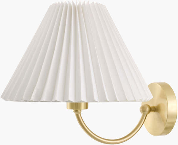 Soft Light Gray Traditional Wall Sconce with linen details for hallway or bedroom lighting
