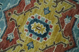Custom Made Blue and Ivory Hand Knotted Modern Turkish Medallion Design Wool Area Rug